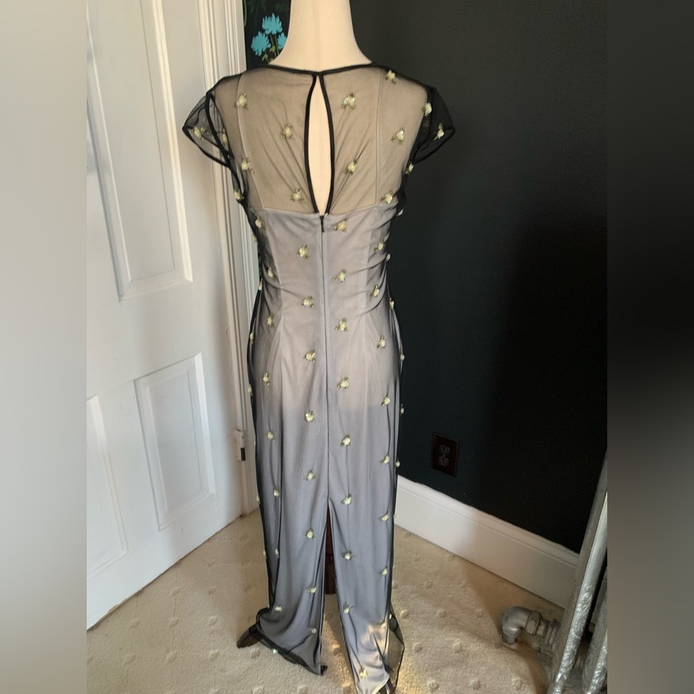 Vintage Sheer Black Gown - Picture 4 of 11